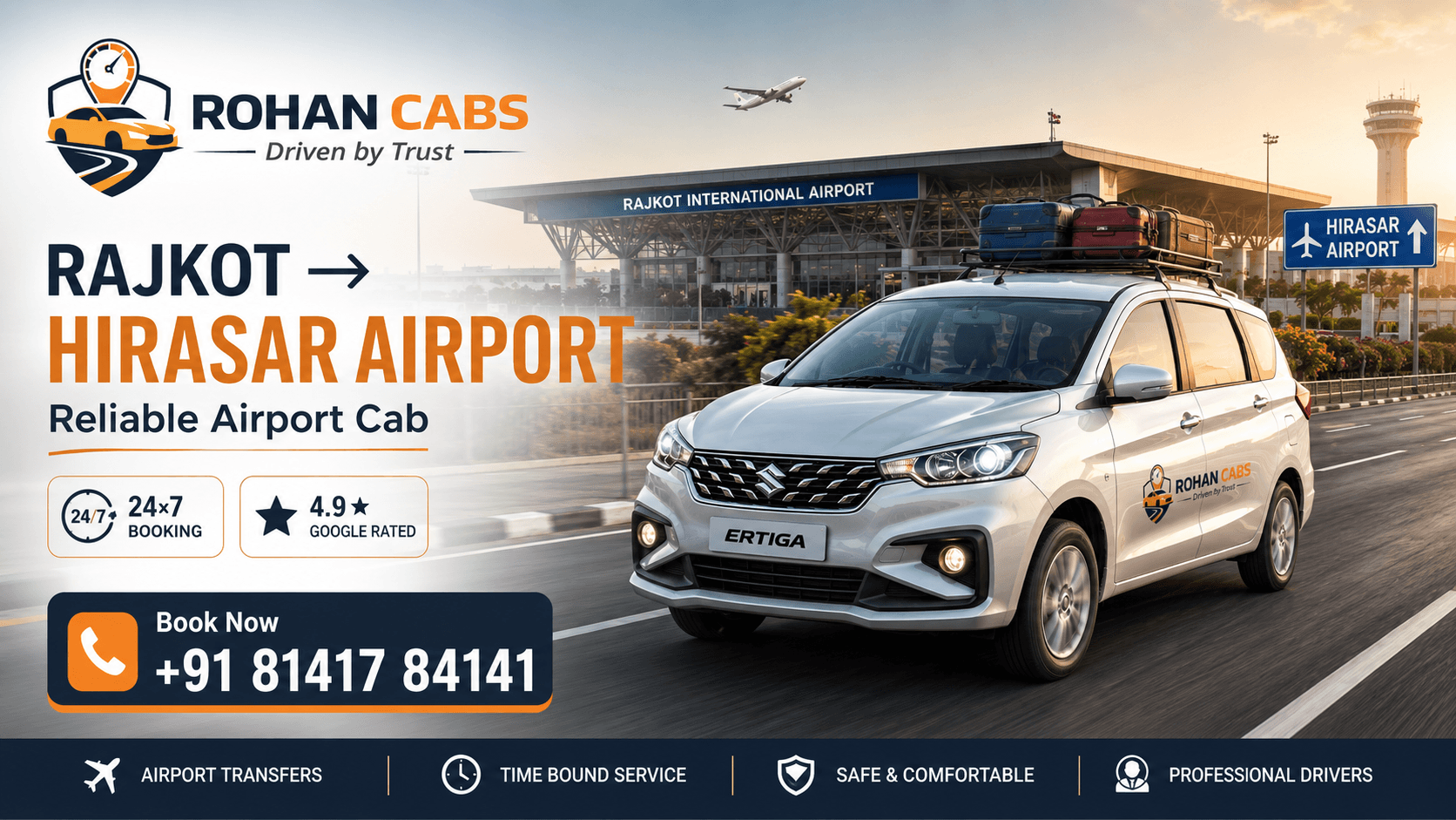 Rajkot to Hirasar Airport Cab: Fare, Route & Booking Guide